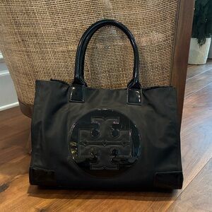 Tory Burch Black Logo Tote